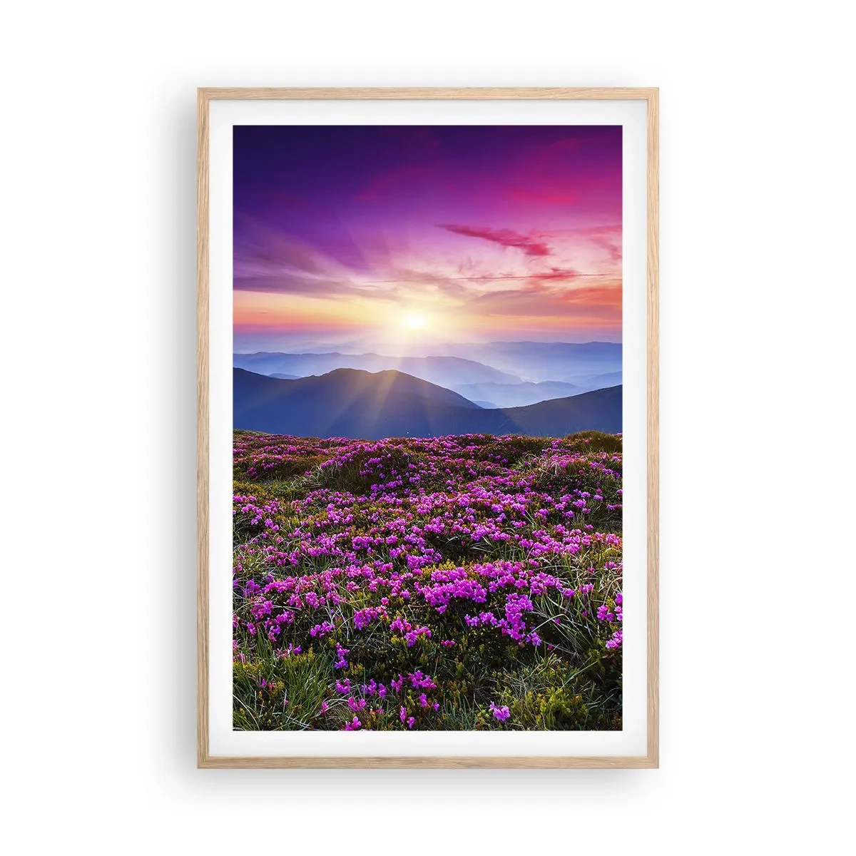 Poster în ramă de stejar deschis - Ierburile proaspete miroseau puternic - 61x91 cm