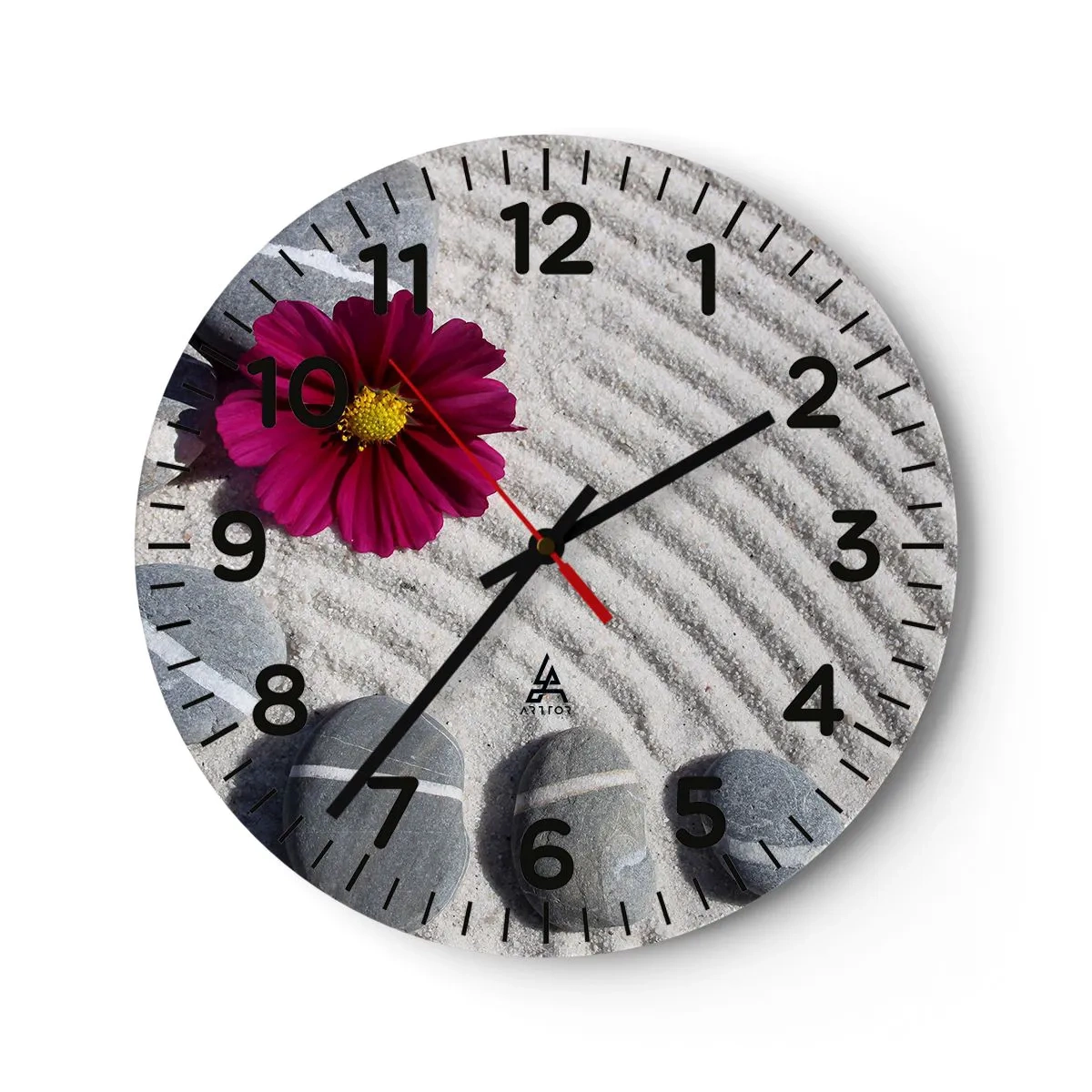 Ceas de perete - Ceas pe sticlă - Energia și liniștea cercului magic al naturii - 30x30 cm