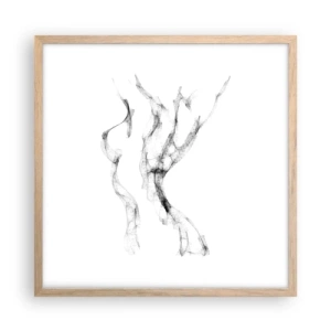 Poster în ramă de stejar deschis - Frumoasa și puternică - 50x50 cm