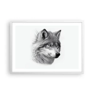 Poster în ramă albă - Alfa - fără îndoială - 70x50 cm