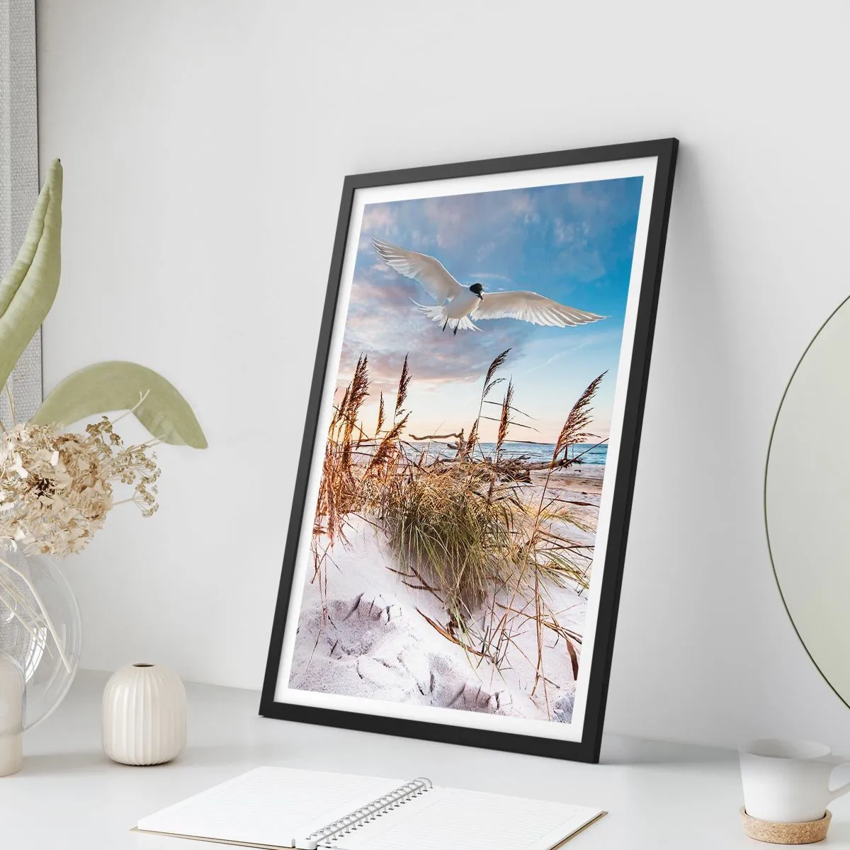Poster în ramă neagră - Vânt dinspre mare - 61x91 cm