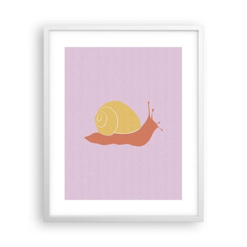 Poster în ramă albă - Nu e nicio grabă - 40x50 cm