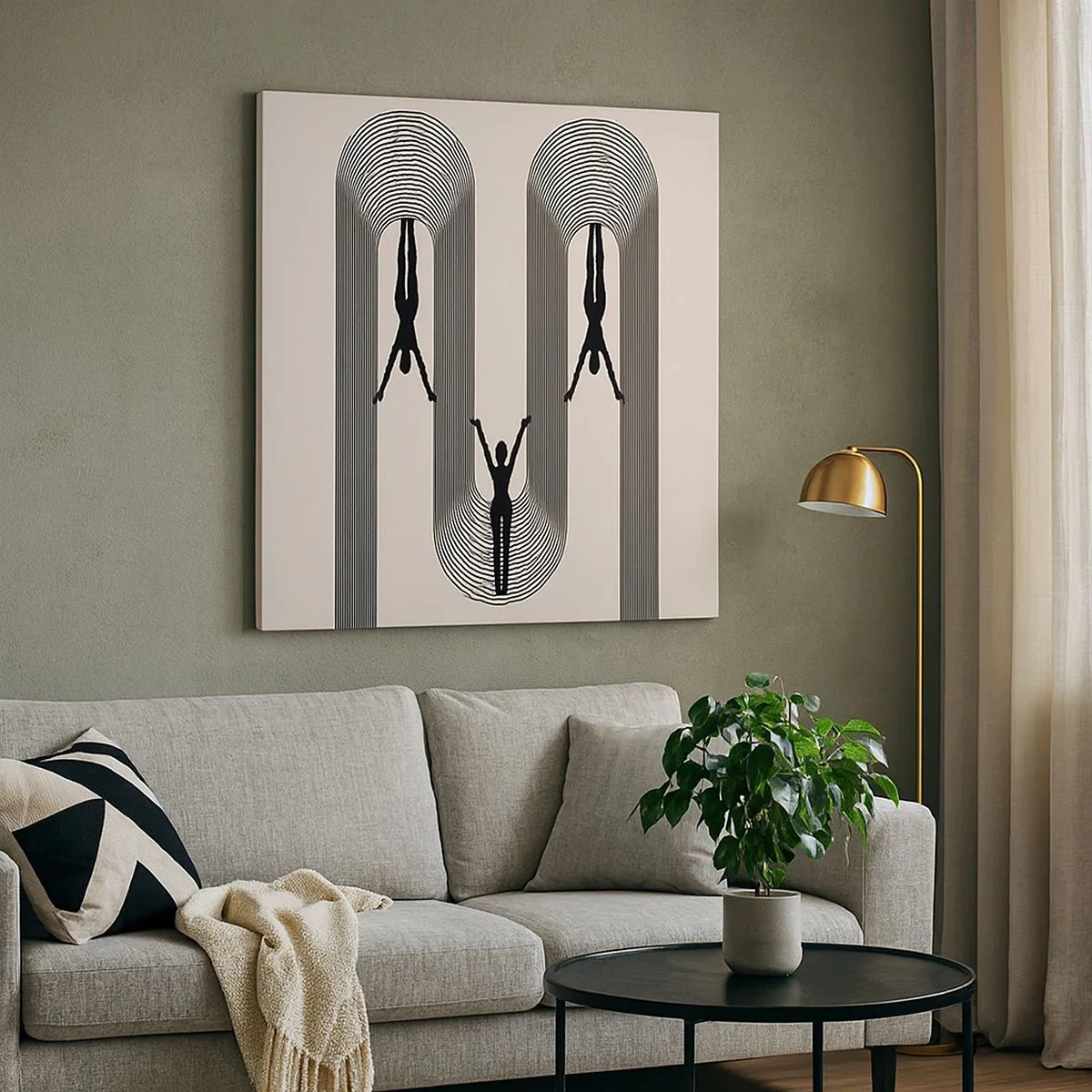 Tablou pe pânză - Cu susul în jos - 30x30 cm