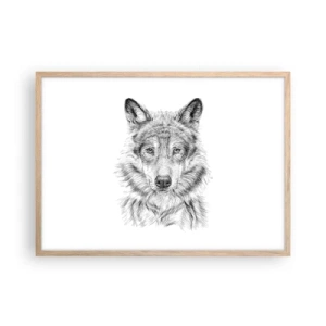 Poster în ramă de stejar deschis - Un lider înnăscut - 70x50 cm