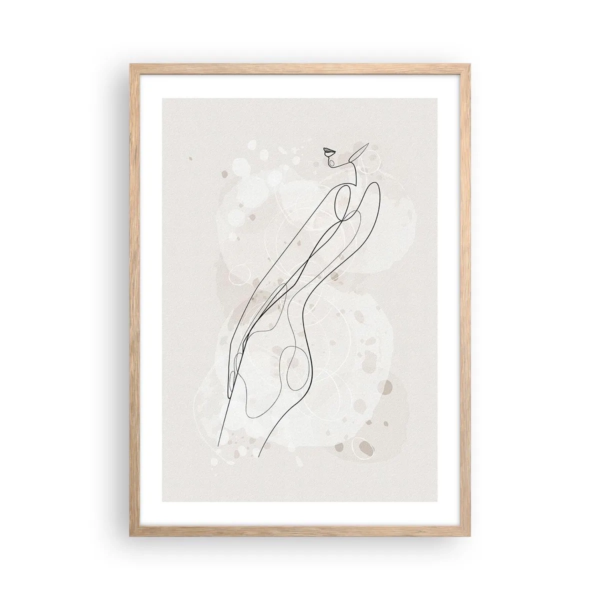 Poster în ramă de stejar deschis - Să rătăcești cu privirea - 50x70 cm