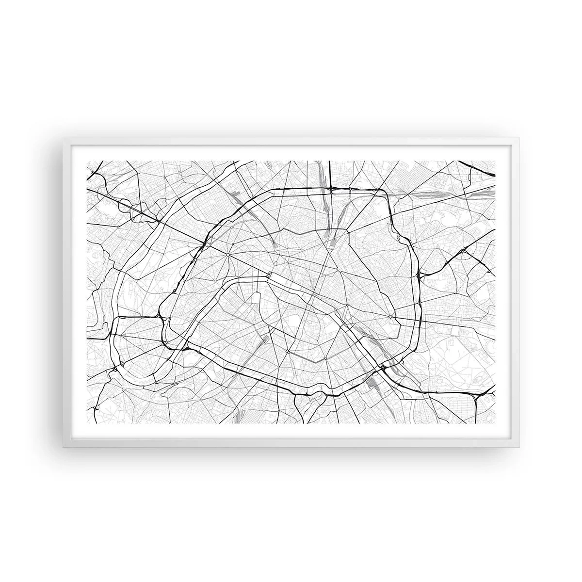 Poster în ramă albă - Floarea Parisului - 91x61 cm