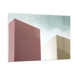 Tablou pe sticlă - Geometria unei veri însorite - 120x80 cm