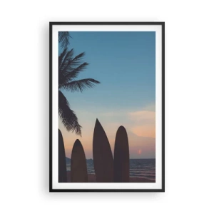 Poster în ramă neagră - Și mâine ne vom distra - 61x91 cm