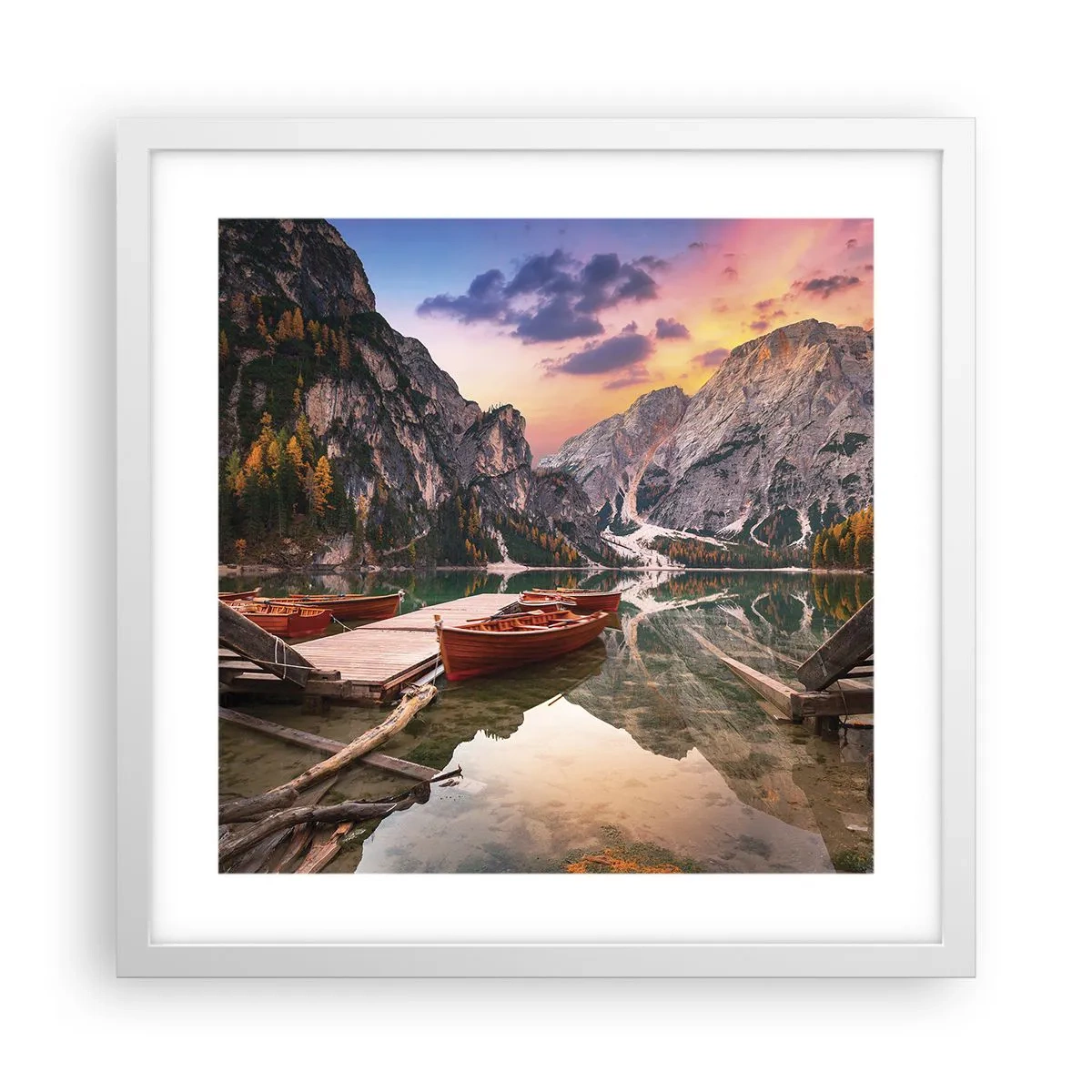 Poster în ramă albă - Promisiunea zilei - 40x40 cm