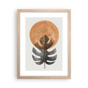 Poster în ramă de stejar deschis - Doar soarele - 30x40 cm