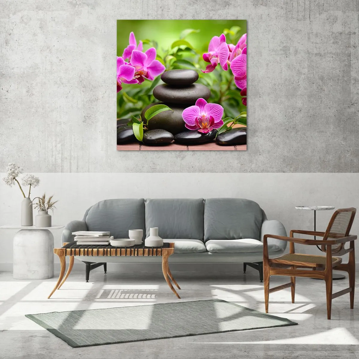 Tablou pe sticlă - Piramida de liniște - 40x40 cm