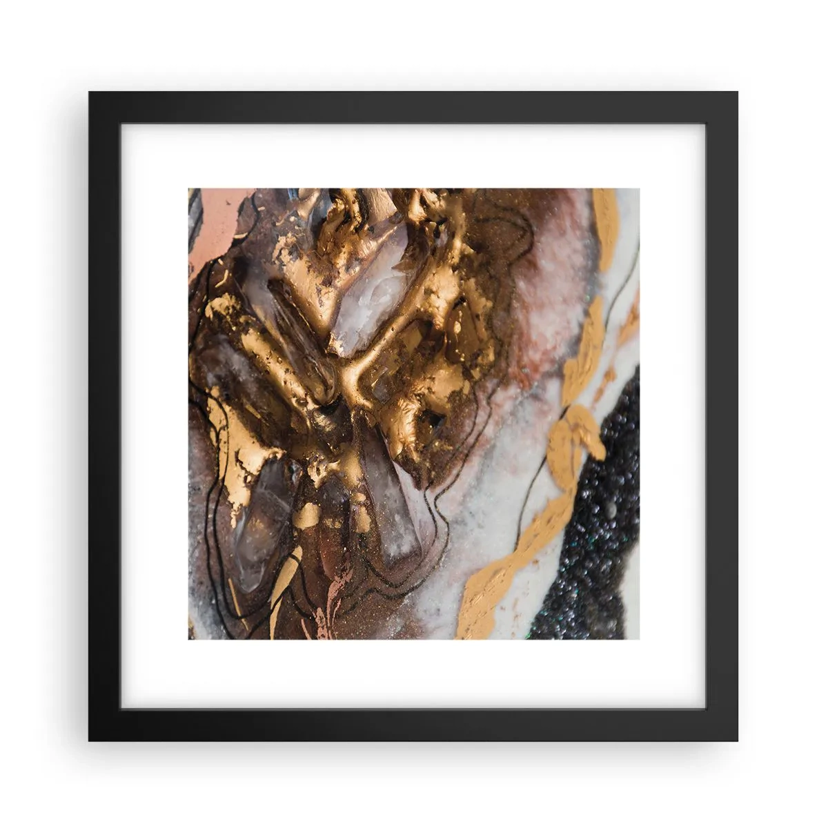 Poster în ramă neagră - Elementul pământ - 30x30 cm