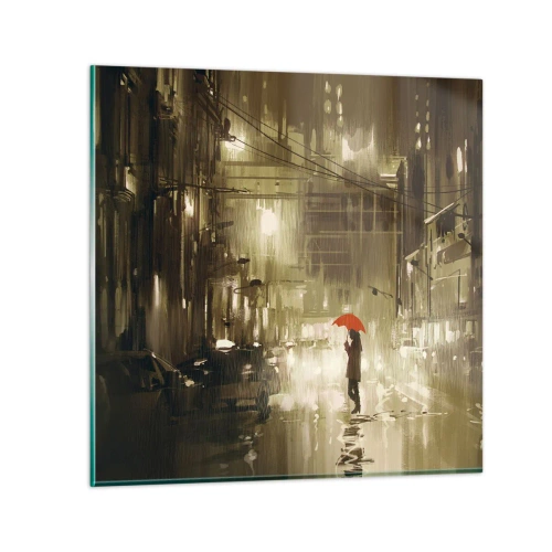 Tablou pe sticlă - Singură, dar nu singuratică - 70x70 cm