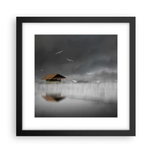 Poster în ramă neagră - Adăpost de ploaie - 30x30 cm