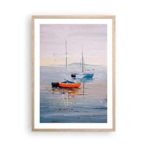 Poster în ramă de stejar deschis - O odihnă binemeritată - 50x70 cm