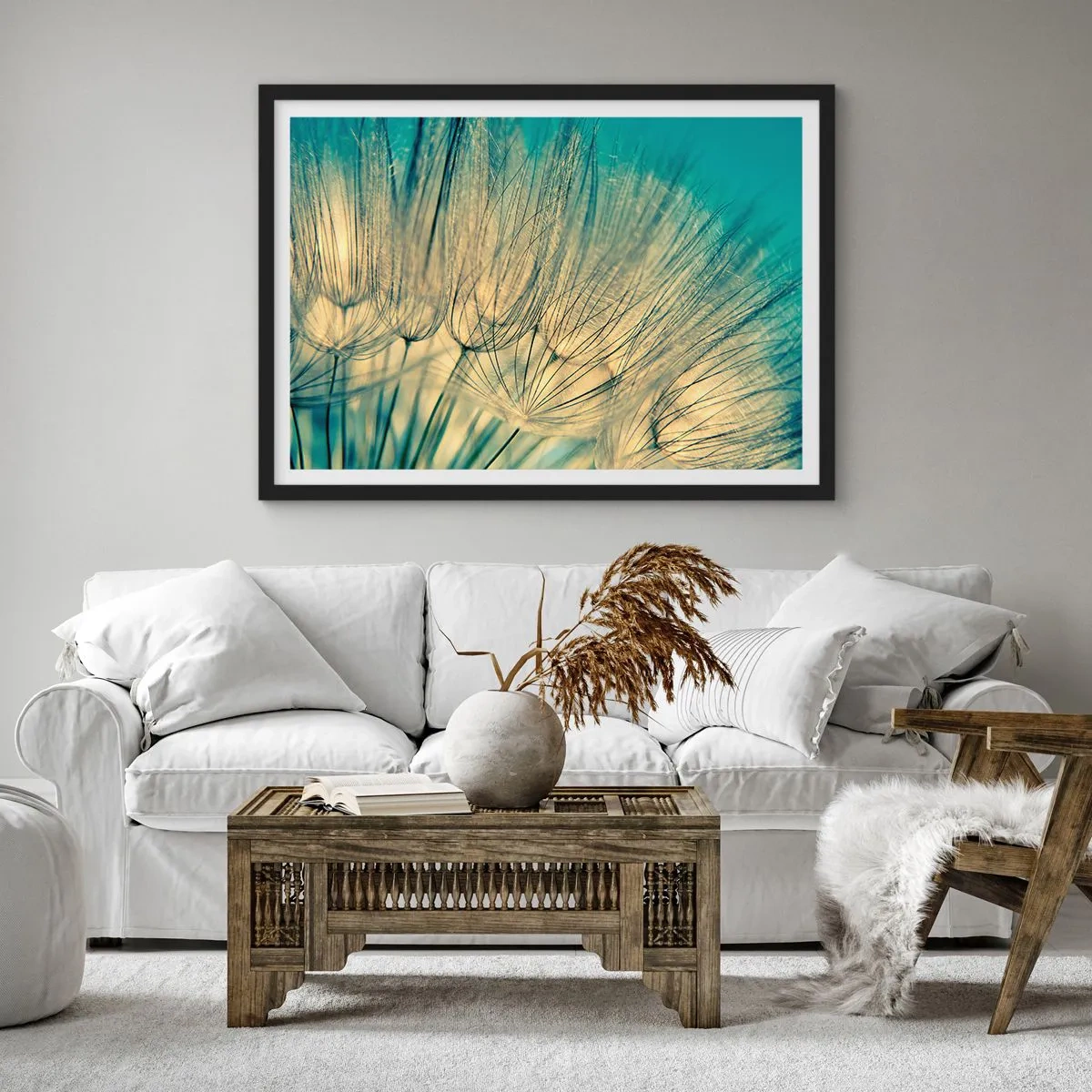 Poster în ramă neagră - Așteptând vântul - 70x50 cm