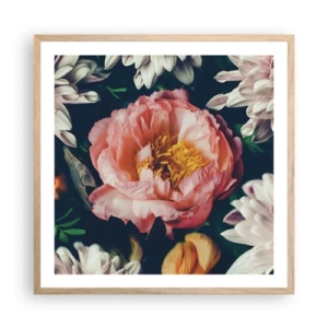 Poster în ramă de stejar deschis - Cu splendoare barocă - 60x60 cm