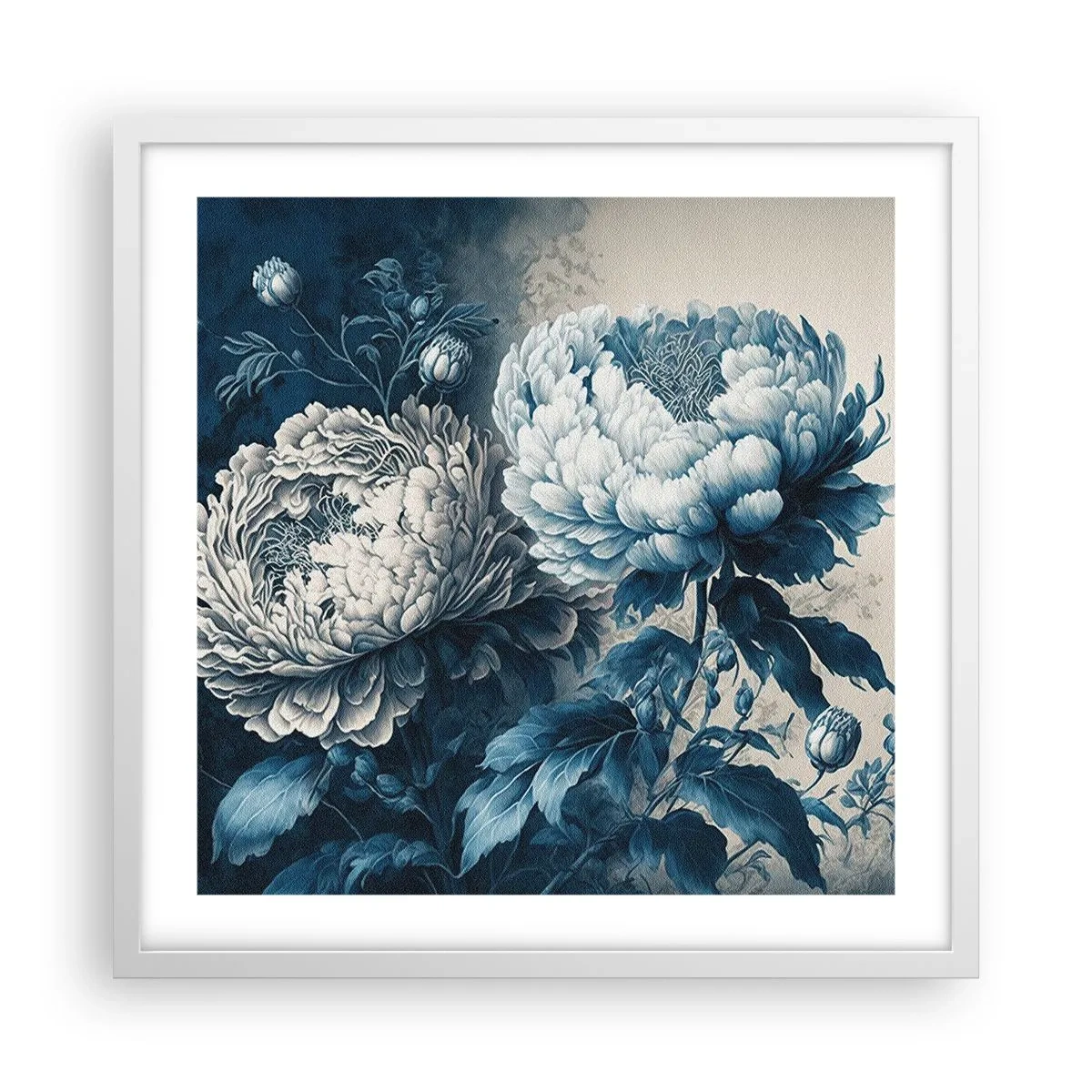 Poster în ramă albă - Pereche asortată - 50x50 cm