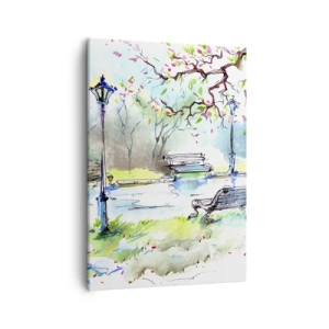 Tablou pe pânză - Magia liniștii din parc - 50x70 cm