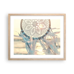 Poster în ramă de stejar deschis - Totem de dantelă - 50x40 cm