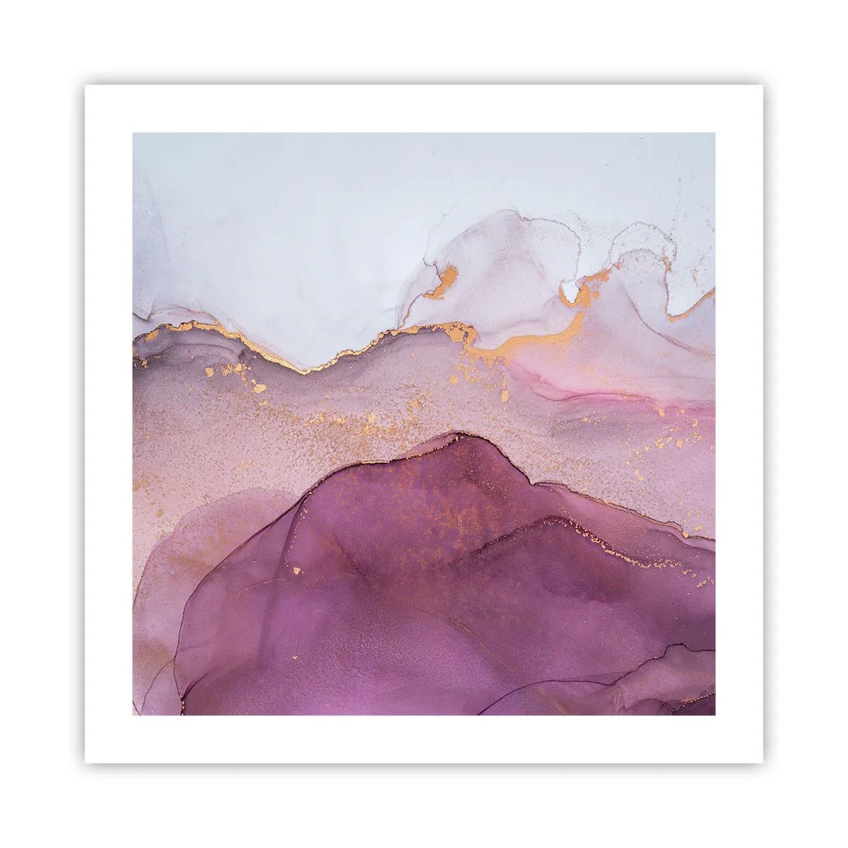 Poster - Valuri de liliac și violet - 50x50 cm