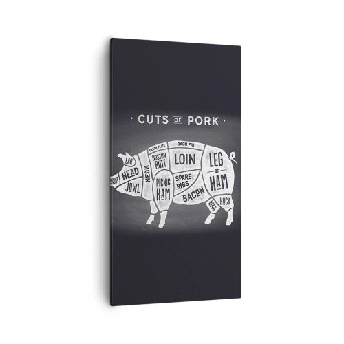 Tablou pe pânză - Abecedar de măcelar - 55x100 cm