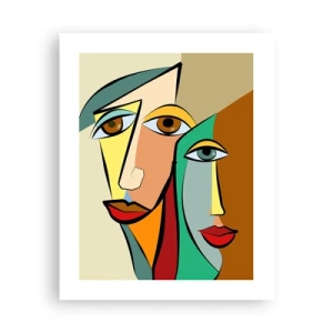 Poster - Cuplu cubist - 40x50 cm