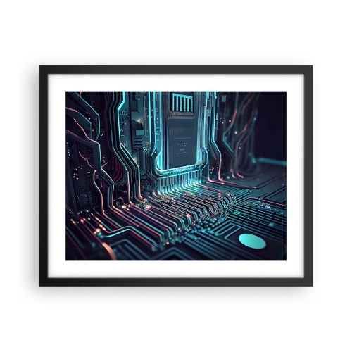 Poster în ramă neagră - Iată la ce mă gândesc... - 50x40 cm