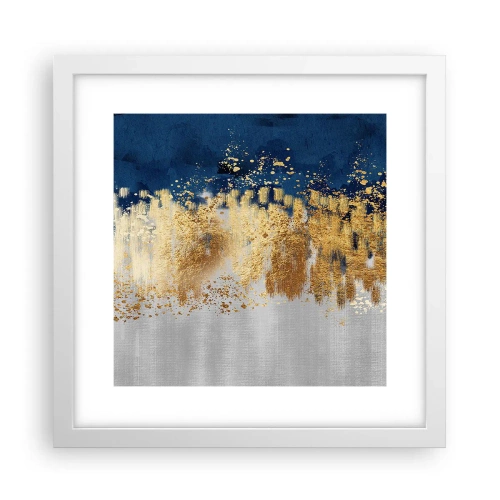 Poster în ramă albă - Compoziție modernă cu bliț - 30x30 cm