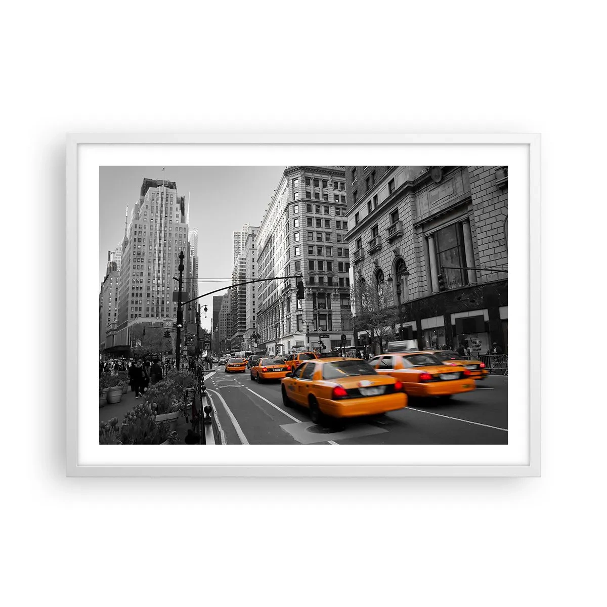 Poster în ramă albă - Soarele marelui oraș - 70x50 cm