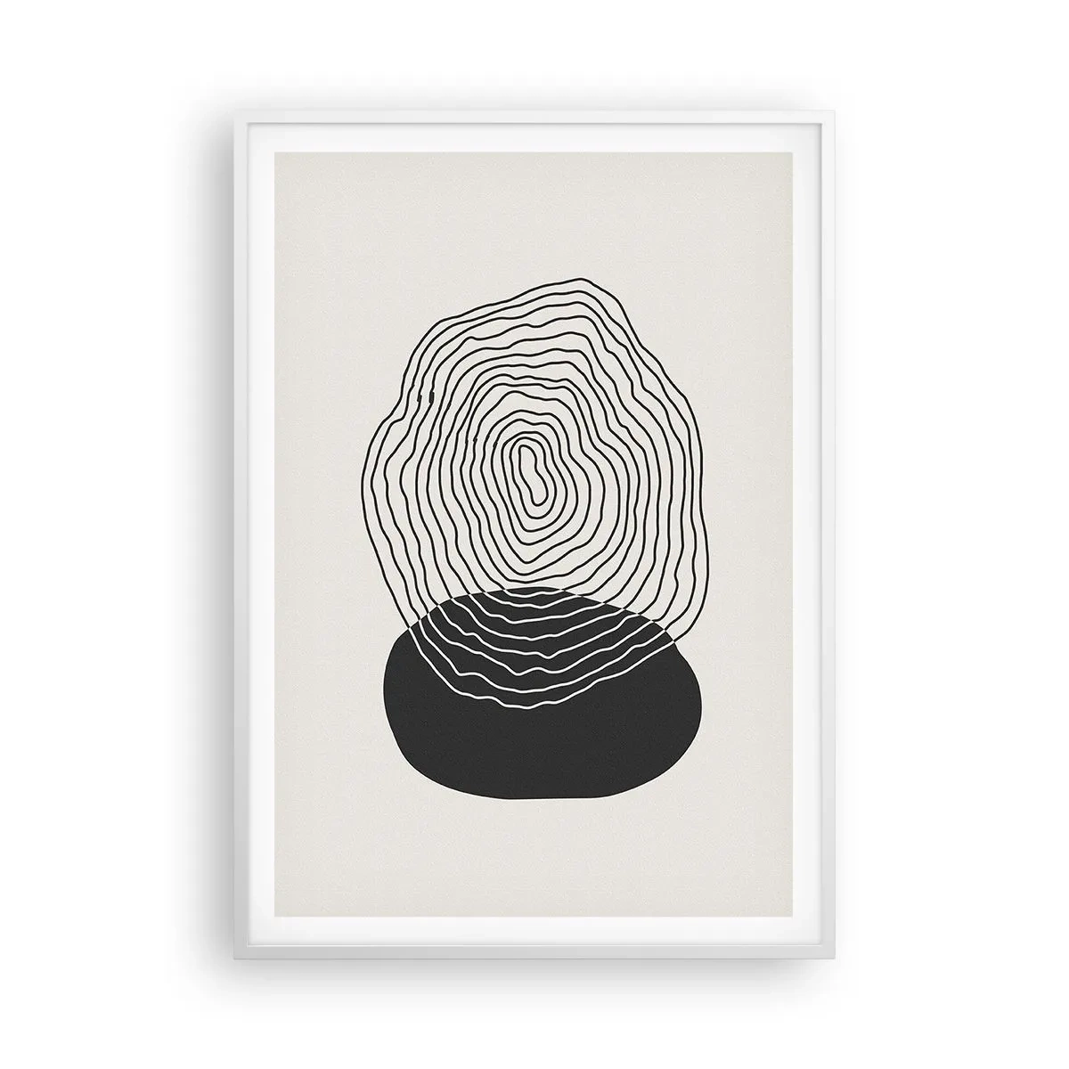 Poster în ramă albă - Persistență și vibrațiile - 70x100 cm