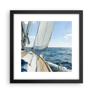 Poster în ramă neagră - Ahoy aventura - 30x30 cm