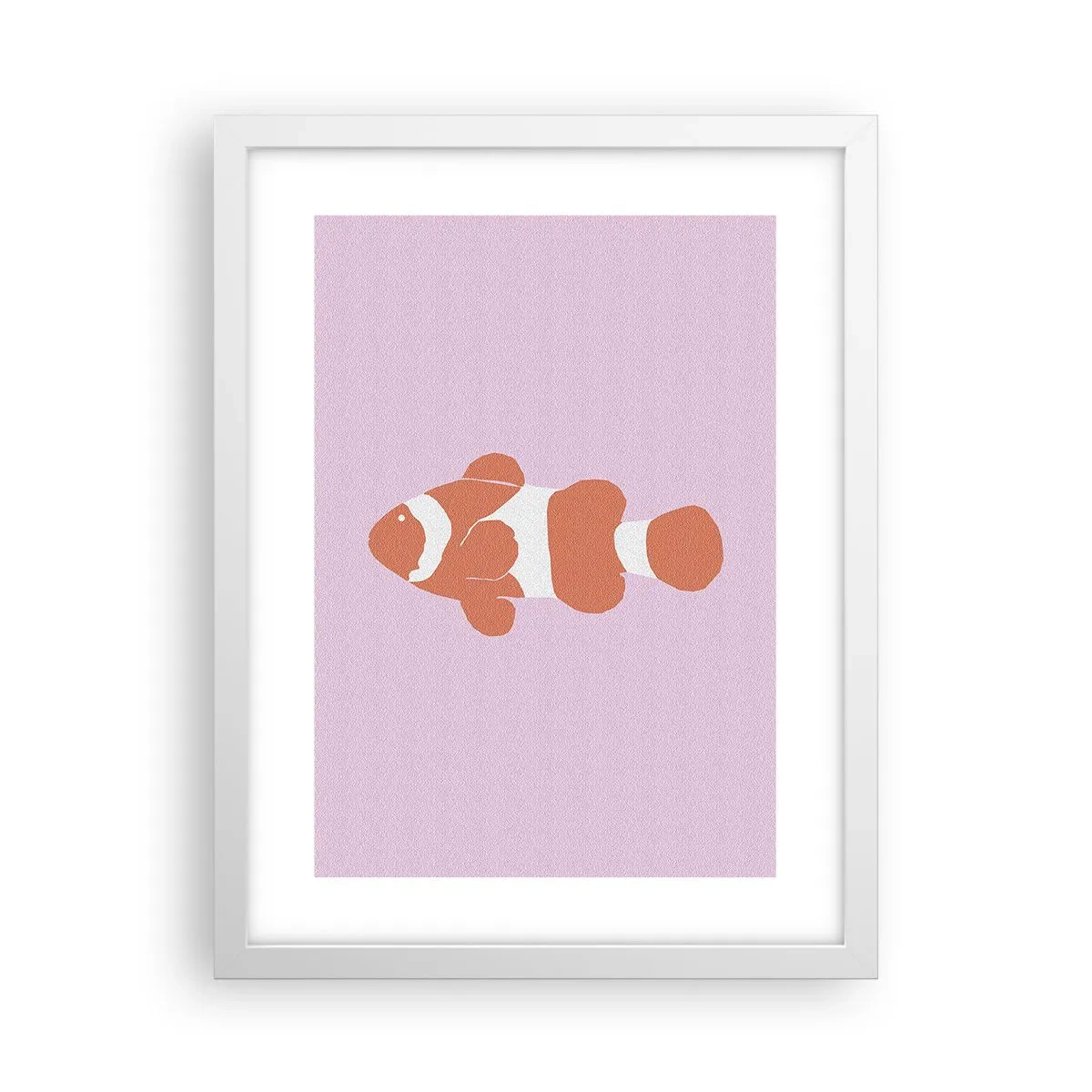 Poster în ramă albă - Coralul îi vine bine - 30x40 cm