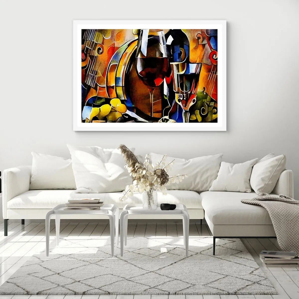 Poster în ramă albă - Și lumea devine mai colorată - 91x61 cm