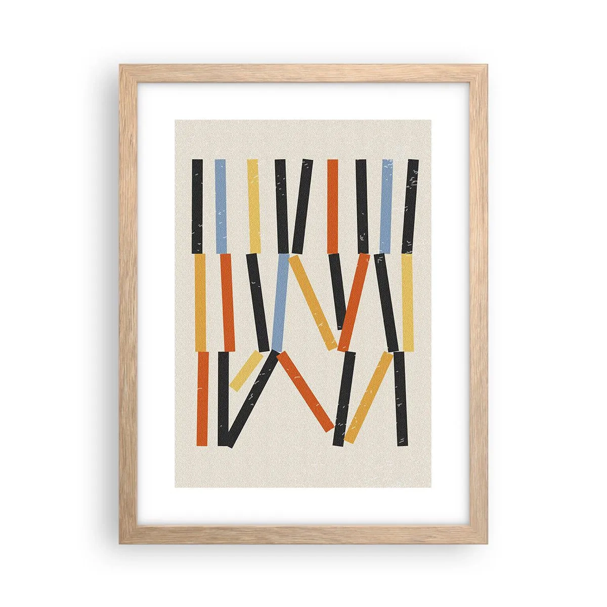 Poster în ramă de stejar deschis - Compoziție la nivel - 30x40 cm