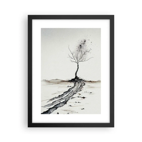 Poster în ramă neagră - Melancolie de iarnă - 30x40 cm