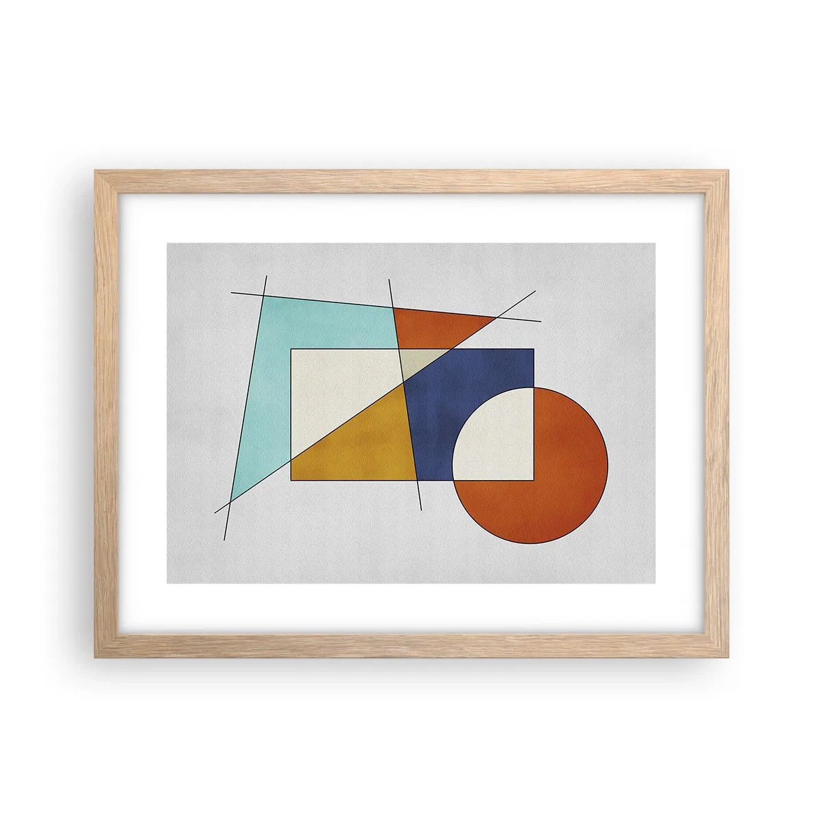 Poster în ramă de stejar deschis - Abstracție: distracție modernistă - 40x30 cm