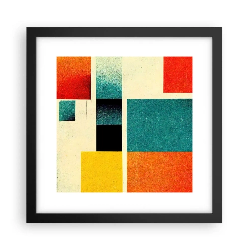 Poster în ramă neagră - Abstracție geometrică - energie bună - 30x30 cm