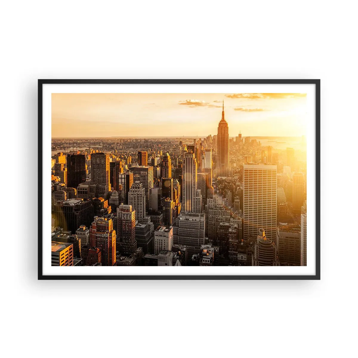 Poster în ramă neagră - Crescând la soare - 100x70 cm