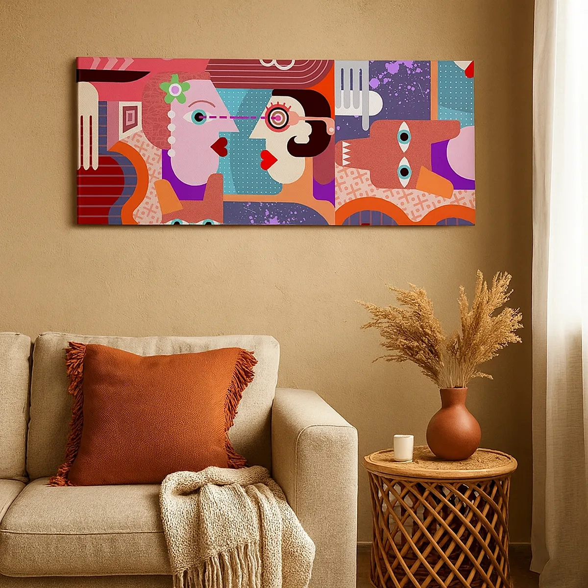 Tablou pe pânză - Ochi în ochi - 30x30 cm