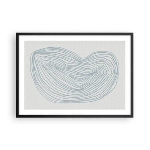 Poster în ramă neagră - Zâmbet de picături - 70x50 cm