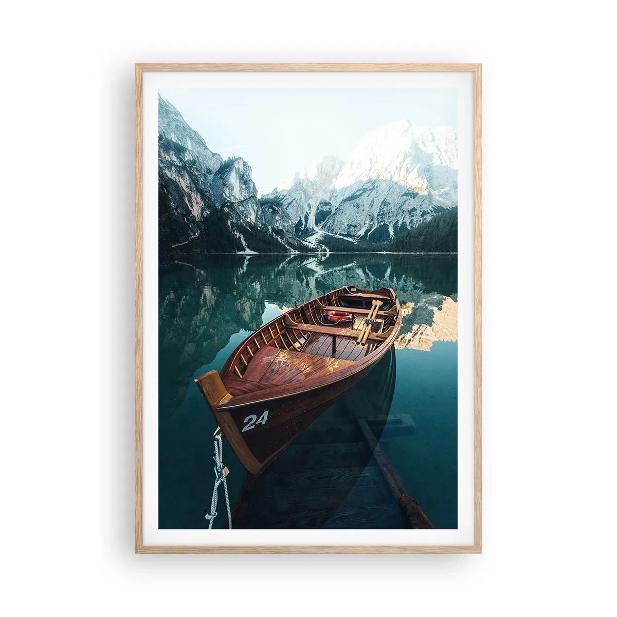 Poster în ramă de stejar deschis - Ca și cum ar fi pictat pe sticlă - 70x100 cm