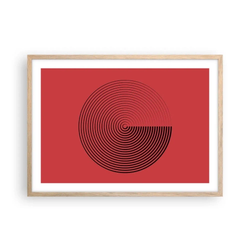 Poster în ramă de stejar deschis - Mișcare circulară - 70x50 cm