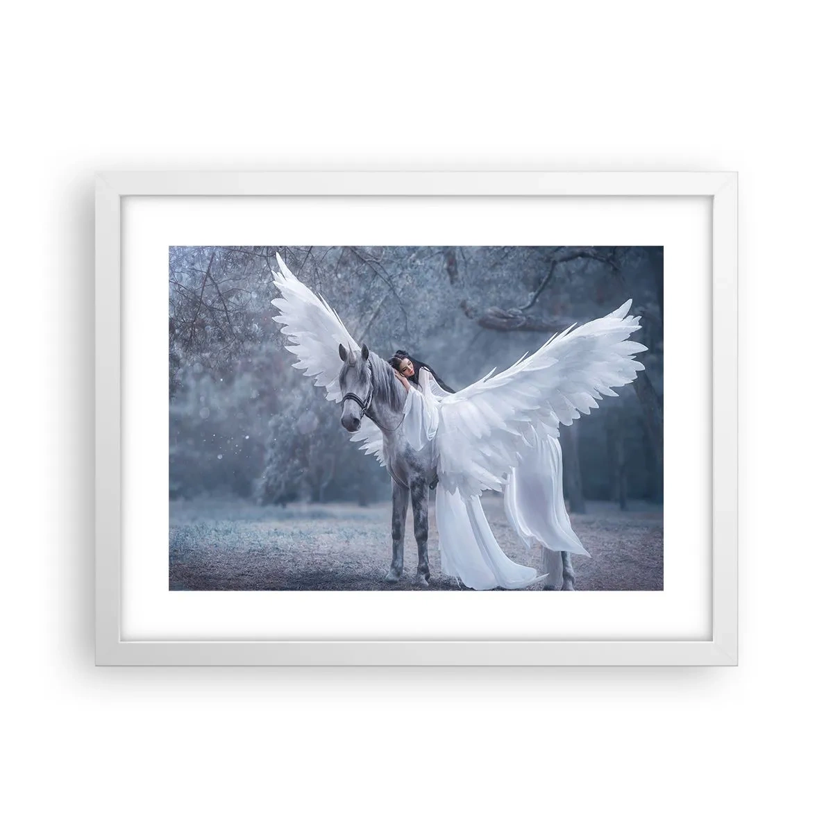 Poster în ramă albă - Moment inspirat - 40x30 cm