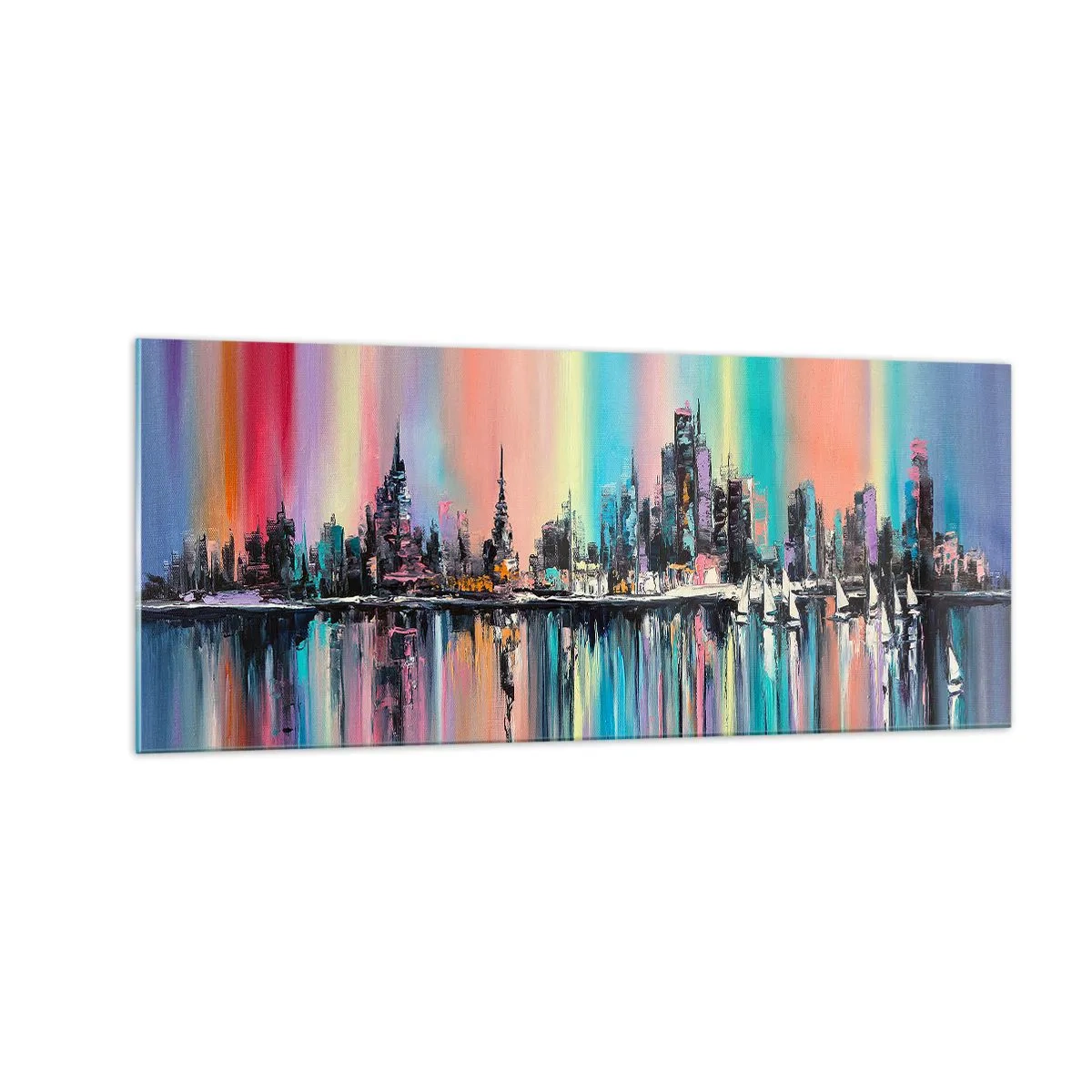 Tablou pe sticlă - Strălucește cu lumina nopții - 100x40 cm