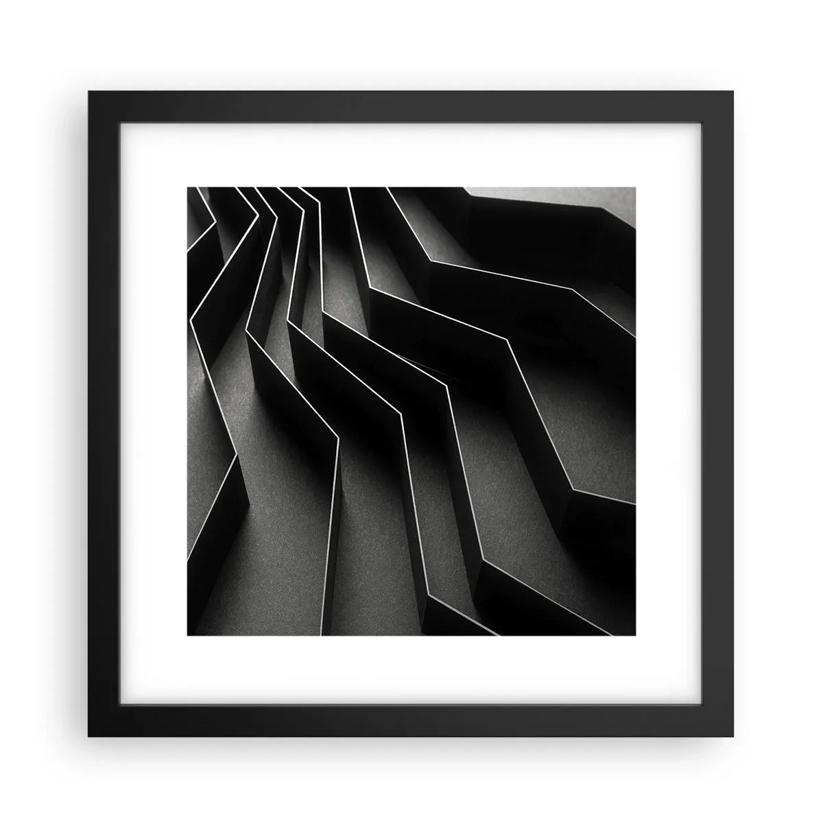 Poster în ramă neagră - Ordinea spațială - 30x30 cm