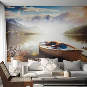 Tapet Premium Sand - Peste apa mare și limpede - Peisaj, Lac, Munţi - 100x70 cm