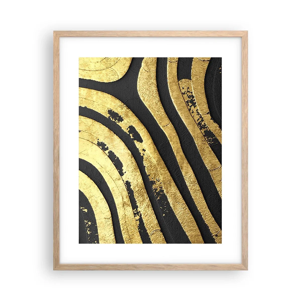 Poster în ramă de stejar deschis - Totul curge - 40x50 cm