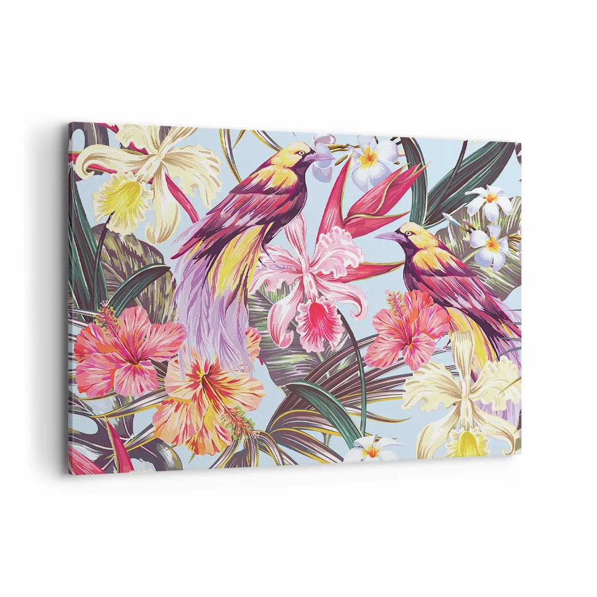 Tablou pe pânză - Petale și pene - 100x70 cm