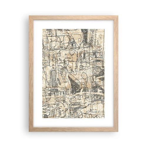 Poster în ramă de stejar deschis - Așteaptă să fie descifrat - 30x40 cm